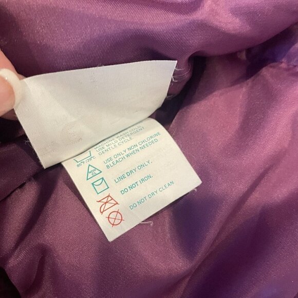 Obermeyer Vintage MONICA Purple Puffer Embroidered Ski Jacket Women size 10 EUC - Picture 12 of 14